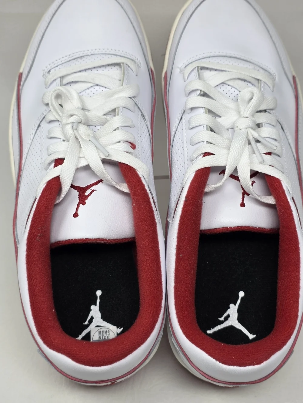 Nike Jordan Flight Court White Sail Black Varsity Red HF3255-106 Men's Size 11